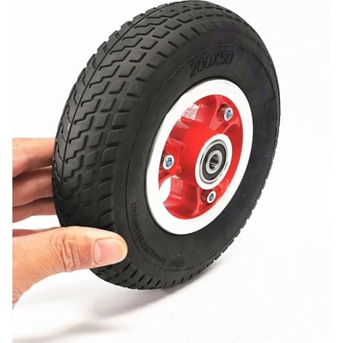 Electric Scooter 8 Inch Tire Modification Accessories 200x50 Hollow Solid Damping Tire Front Wheel Vacuum Tire