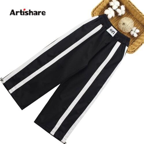 Girl Pants Striped Childrens Trousers For Girls Casual Style Childrens Sweatpants Spring Autumn Child Girl Clothes 6 8 10 12 1