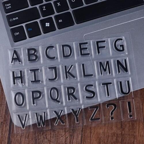 26 Letters A-Z Clear Stamps Scrapbooking Rubber Stamp Handmade DIY Decoration Craft Supplies Stamps for Card Making Silicone New