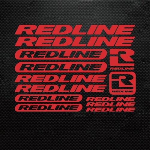 Modern For Redline Bicycle Frame Stickers Road bike Mountain Bike MTB DH XC Cycling Rack Decal Vinyl Sticker Racing Bike