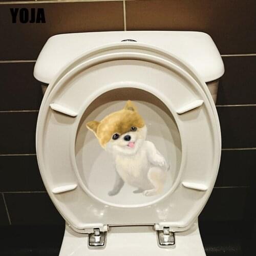YOJA 18.4*21CM My Dog Toilet Seat Sticker BedRoom Home Decor Wall Decal T3-0487