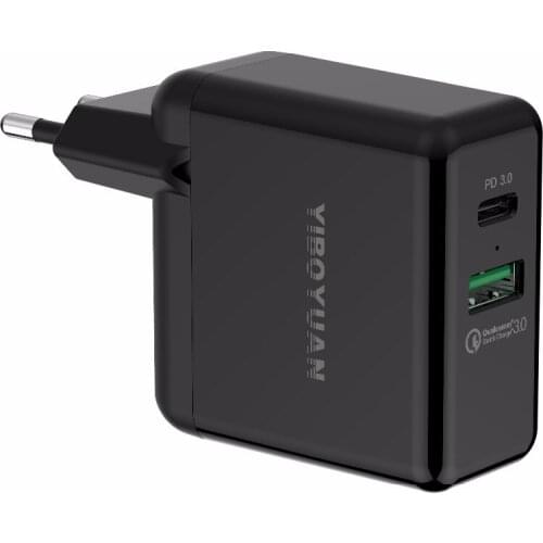 USB C PD Charger, 36W Quick Charge 3.0 USB Wall Charger with Power Delivery Fast Charge for IPhone 8/8 Plus/X,MacBook, S9 Note 8