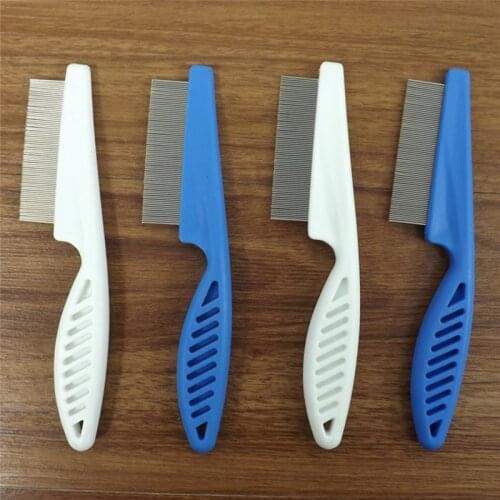 1Pc 14/18cm Cat Dog Metal Nit Head Hair Lice Comb Fine Toothed Flea Flee Handle