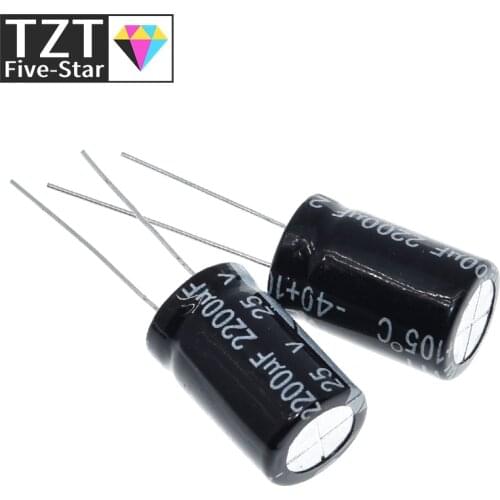 10 pcs Aluminum electrolytic capacitor 2200 uF 25 V 10 * 20 mm frekuensi tinggi Radial Electrolytic kapasitor