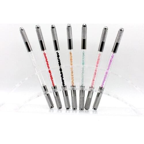 10Pcs Dual Ended Microblading Handle Crystal with Individually Packaging for All Types of Microblading Needles