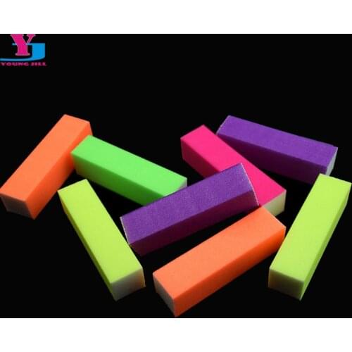 10pcs/lot Buffing Sanding Buffer Nail Files Fluorescent Color Block Manicure Nail Art Tips Women Nail Files DIY Nail Art Tools