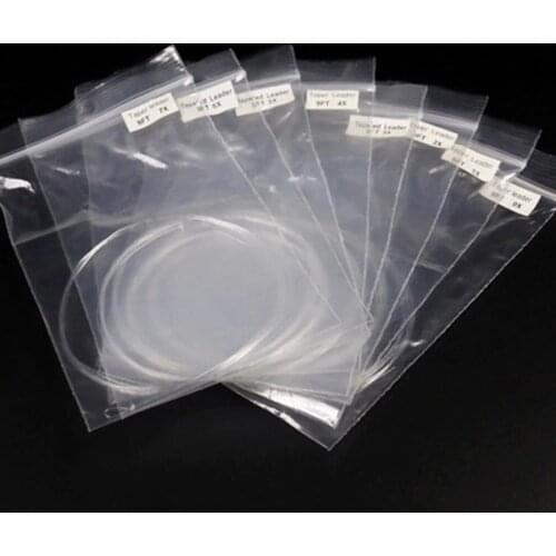 2pcs 9Ft Fly Fishing Line Wire 0X-7X Tippet Line Looped End Tapered Leader with Loop Nylon Fly Fishing Leader Loop Carp fishing