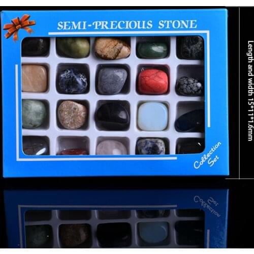 20-in-1 set natural rock crystal mineral jewelry home furniture decoration collection DIY gift decoration free shipping