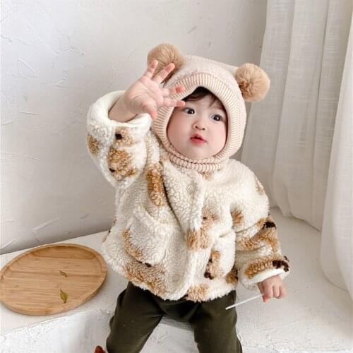 2021 Winter Warm Baby Girl Boys Jackets New Born Baby Girl Clothes Kids Long Sleeve Bear Coat Childrens Clothing Baby Outerwear
