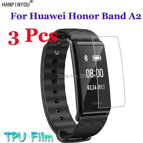 3 Pcs/Lot For Huawei Honor Band A2 Sports Smartwatch Band Wristband Full Cover Soft TPU Film Explosion-proof Screen Protector