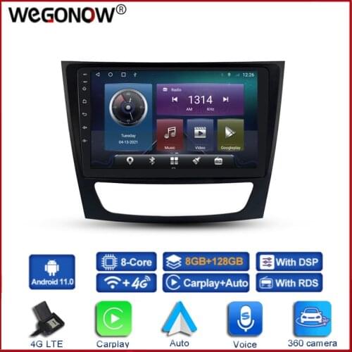 360 Camera 6G+128G Carplay DSP Android 10.0 Car DVD Player GPS WIFI Bluetooth 5.0 RDS Radio For Benz E-class W211 E200 2002-2010