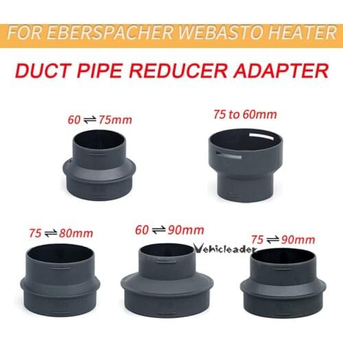 42/60/75/90mm Car Heater Ducting Reducer Hose Tube Connector For Eberspacher or Webasto Heater Ducting Pipe Joiner Connector