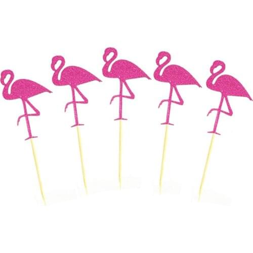 5pcs Hawai Birthday Party Flamingo Pineapple Cupcake Toppers Cakes Topper Wedding Cake Design Cake Decorating Cakes For Kids