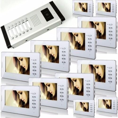 7 Inch LCD Screen 1V12 700TVL Wired Video Door Phone V70D-520