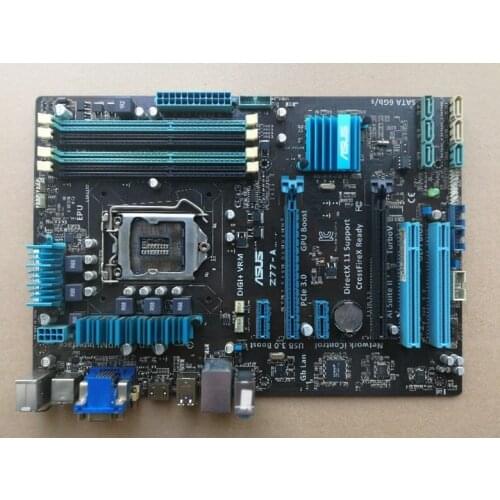 Used,ASUS Z77-A Desktop Motherboard Z77 Socket LGA 1155 i3 i5 i7 DDR3 32G ATX UEFI BIOS motherboard