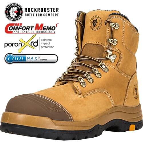 Mens shoes boots dad boots work shoes leather breathable spring and autumn winter plus size ankle boots waterproof non-slip