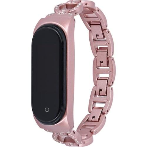 Diamond Stainless Steel bracelet For Miband3 Strap Mi Band 4 for Women For Xiaomi MiBand 4 Smart Watch wrist band Accessories