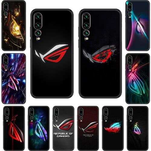 ROG Republic of Gamers eye Phone case For Huawei P 8 10 20 30 Smart Plus 2019 Z Lite Pro 2017 2019 black art cover tpu shell 3D