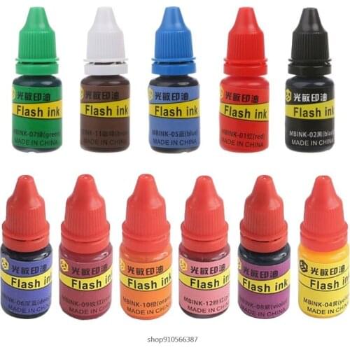 10ml Flash Refill Ink For Photosensitive Seal Stamp Oil Stamping Machine DIY Office Supplies F19 21 Dropshipping