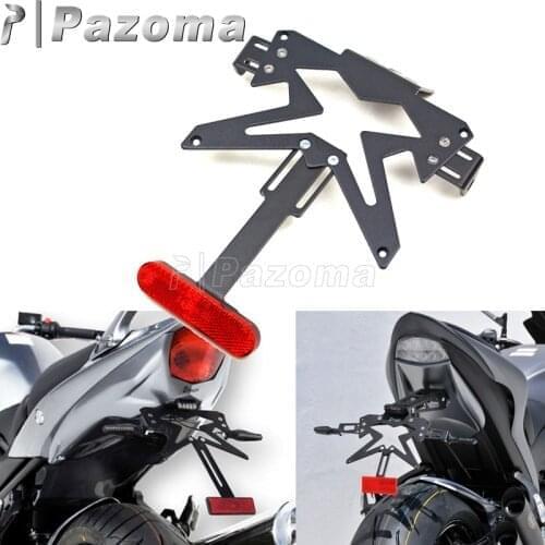 Pazoma Motorbike Rear Tail Number Plate Holder Fender Eliminator Red Reflector for Kawasaki Z750 Z800 Z900 ER6N ER6F Motor