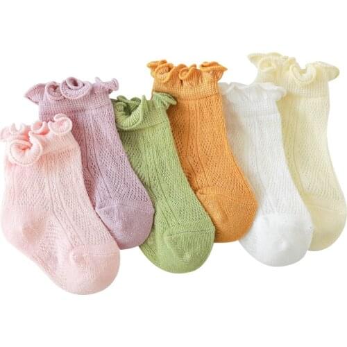 Baby Socks Girls Baby Princess Pure Color Lace Socks Children Cotton Socks