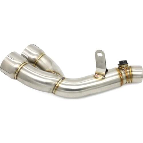 For Yamaha YZF R6 2006 2019 2020 Exhaust Mid Pipe Decat De cat w/Clamps Y Exhaust Middle Pipe Exhaust Middle link