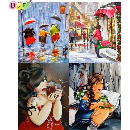 DPF 5D Round/Square full Diamond Painting Cross Stitch people Diamond Embroidery Mosaic Needlework kits Home Decor