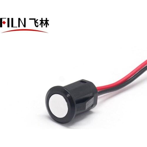 FILN 12mm Flat head Momentary no led light high quality Plastic Push Button Switch with wire