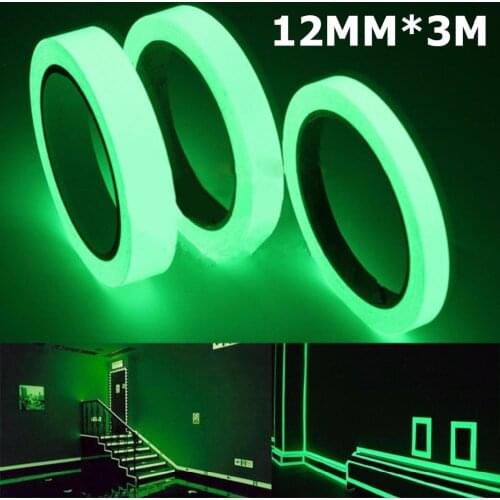 Luminous Tape 12 15 20 25MM 3M Self-adhesive Tape Night Vision Glow In Dark Safety Warning Security Stage Home Decoration Tapes
