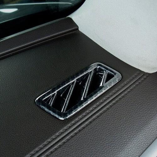 ABS Matte and Carbon fibre For Teramont Atlas 2017 2018 Car conditioner air Outlet decoration Cover Trim accessories 2pcs