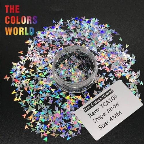 TCT-197 Arrow Shape 4MM Nail Glitter For Nail Art Decoration Nail Gel Makeup Body Art Face paint Handwork Crafts DIY Decoration