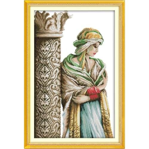 Arab girl cross stitch kit people 18ct 14ct 11ct count print canvas stitches embroidery DIY handmade needlework