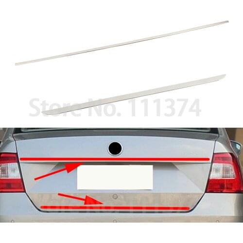 Stainless Steel Tailgate Rear Door Trim For Skoda Rapid 2013 2014 2015 2016 2017 2018 Cover Sticker Accessories