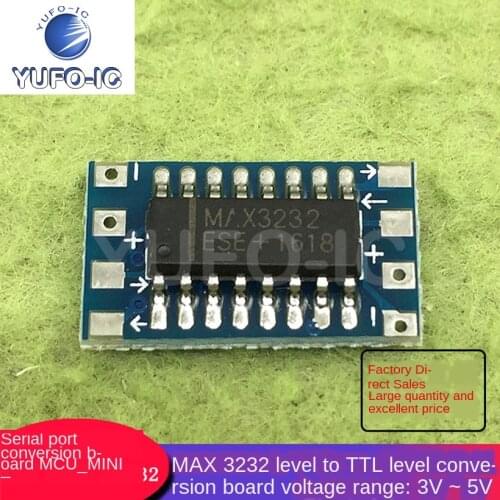 Free Ship 5pcs MCU Mini RS232 Max3232 Level to TTL Level Conversion Board, Serial Port Conversion Board