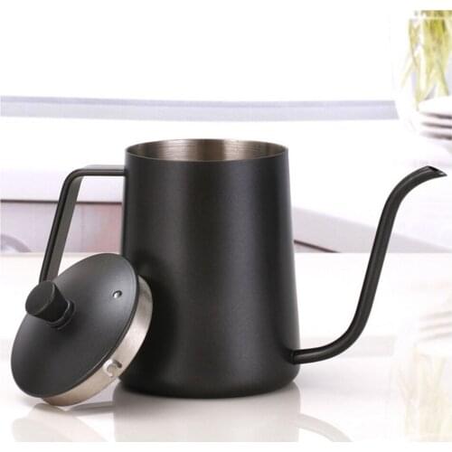 Stovetop Gooseneck Tea Coffee Kettle Stainless Steel Hot Water 600ml Black
