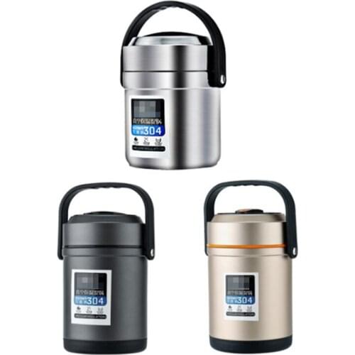 304 Stainless Steel Storage Portable rice box Food Container Lunch Box Dinnerware Thermal insulation Thermos School Bento Box