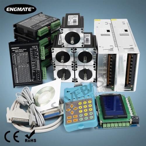 Pro ENGMATE 5 Axis CNC Kit Nema23 1.96N.m Stepper Motor 2.1A-5.6A Stepper Driver