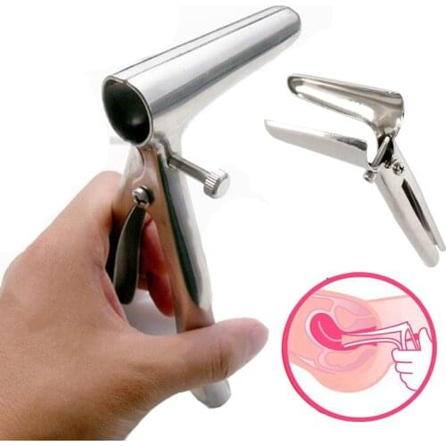 Medical Stainless Steel Vaginal Speculum Mirror Genitals Vagina Anal Dilator Expansion Anal Vagina Device BDSM Sex Toy for Women