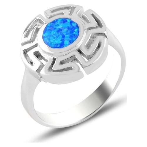 Silverlina Sterling Silver Opal Gemstone Ring