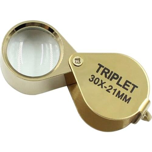 Foldable Jeweller 30x 21mm Pockets Microscope Jewelry Magnifier Loupe