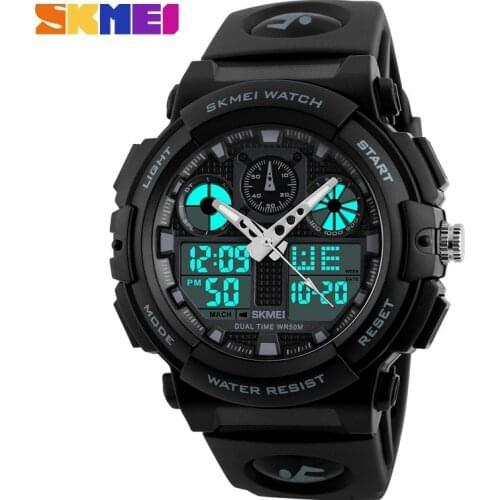 SKMEI Men S-SHOCK Sport Watches Top Brand Luxury Quartz Wristwatches LED Military Waterproof Digital LED Clock relogio masculino