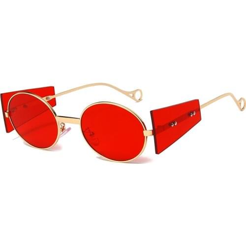 Fashion Steampunk Sunglasses Brand Design Men Women Metal Punk Sun glasses Vintage Round Shades UV400 Eyewear Gafas de Sol