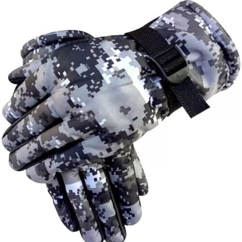 Cycling Gloves Winter Thickened Camouflage Gloves for Men and Women with Wool Warm Cycling Rain Protection Ciclismo Outdoors