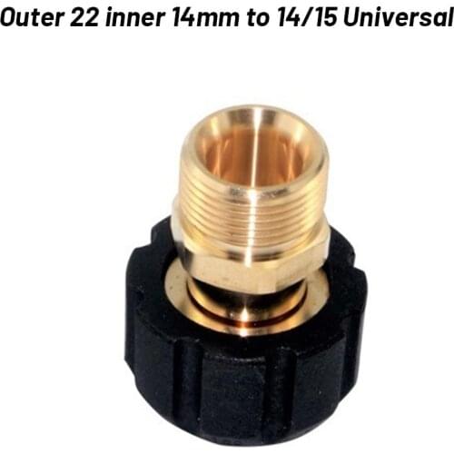 Adapter Outer 22 Inner 14/15mm To M22 Inner 14/15 High Pressure Cleaner High Quality And Durable Performance