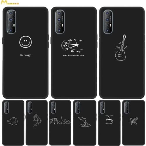 For OPPO Reno3 Pro 5G Case Soft Silicone Back Phone Case Cover For OPPO Reno 3 5G Global Bag OPPOReno3 4G Funda Black TPU Bumper