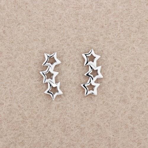 925 Sterling Silver Star Stud Earrings For Women Prevent Allergy brincos Party Jewellry eh267