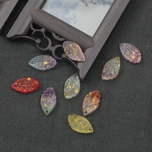 10pcs/lot Iris Flower Petal Leaf Beads Lampwork Glass Beads For Jewelry Making DIY Charm Pendant Earrings Hairpin Accessories