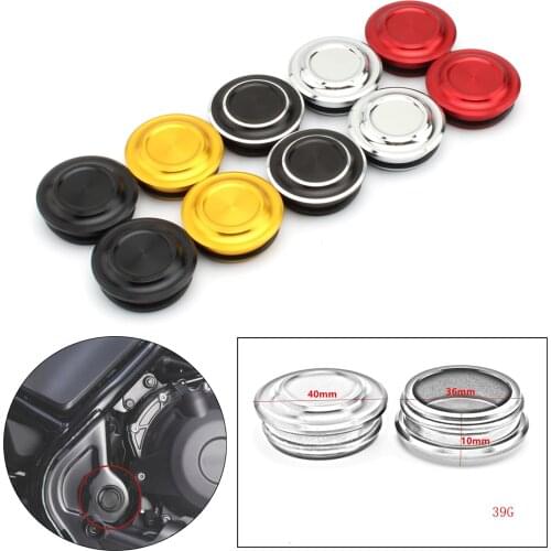 2 PCS Aluminum Motorcycle Frame Hole Covers Decor Kit Dustproof Rustproof