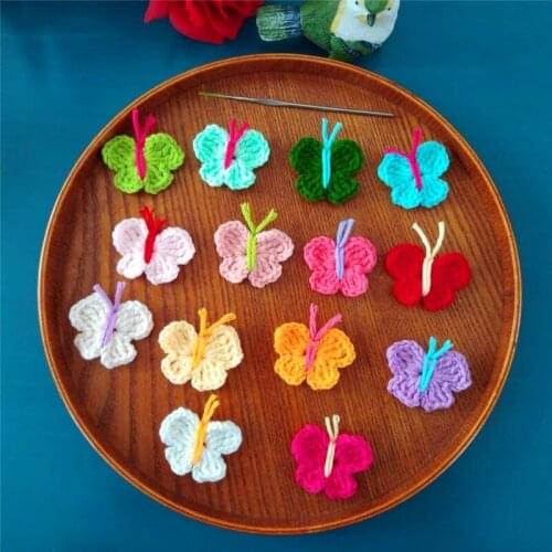 2018 new arrival 50 pcs lot 100% natural cotton crochet artificial flower for mother day decoration lace flower as decorative