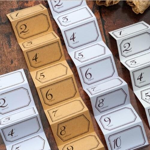 4 kind material paper Sticker number frame design As Scrapbooking DIY Gift Packing Label Decoration Tag